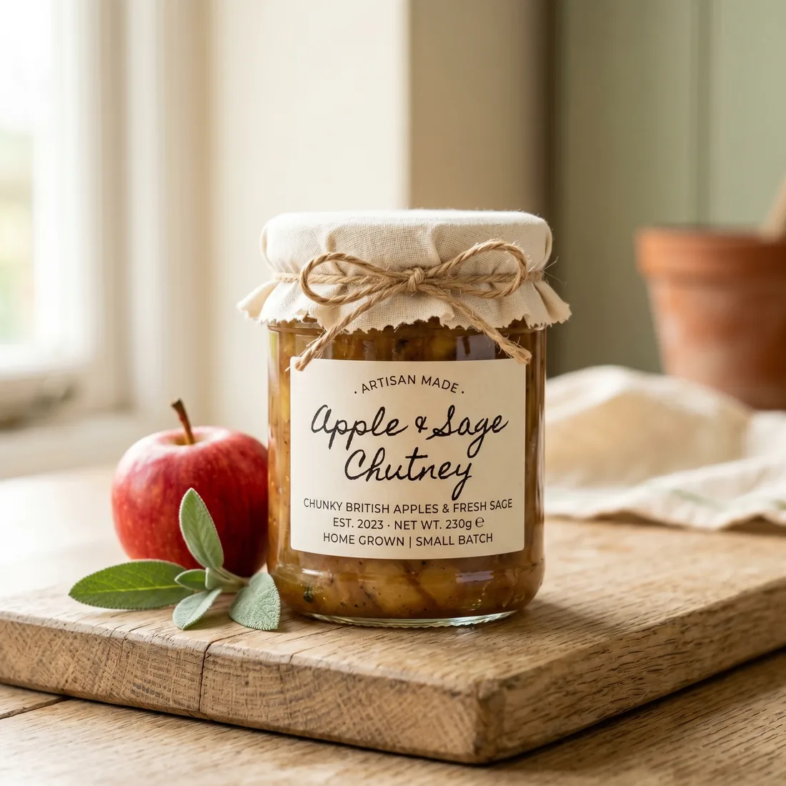 Spiced Apple & Sage Chutney